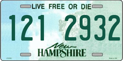 NH license plate 1212932
