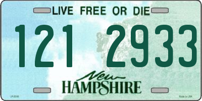 NH license plate 1212933
