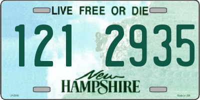NH license plate 1212935