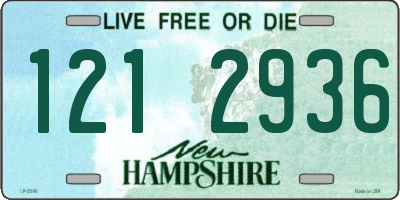 NH license plate 1212936