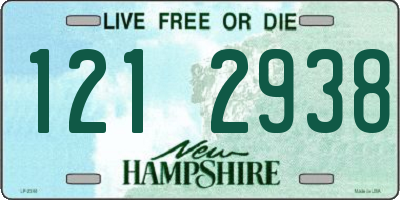NH license plate 1212938