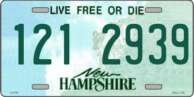 NH license plate 1212939