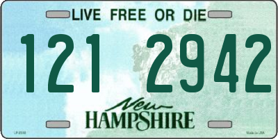 NH license plate 1212942