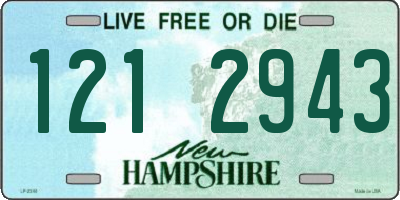 NH license plate 1212943