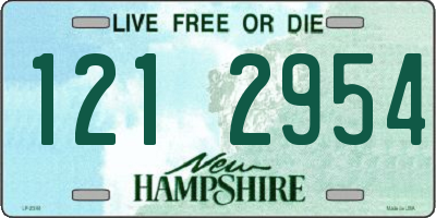 NH license plate 1212954