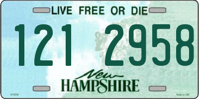 NH license plate 1212958