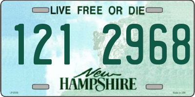 NH license plate 1212968