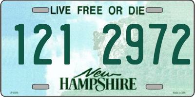 NH license plate 1212972