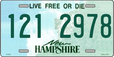 NH license plate 1212978