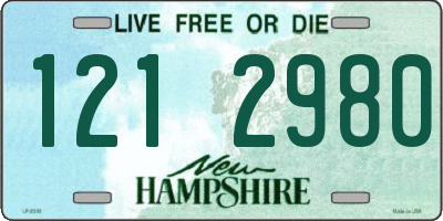 NH license plate 1212980