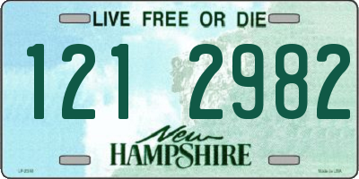 NH license plate 1212982