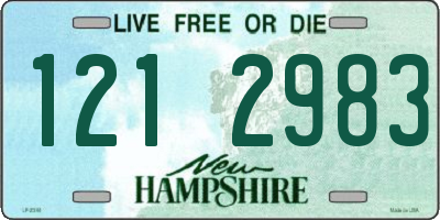 NH license plate 1212983