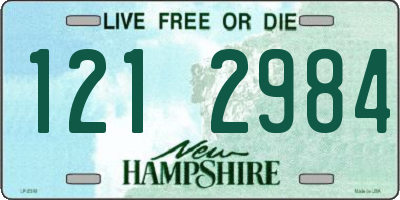 NH license plate 1212984