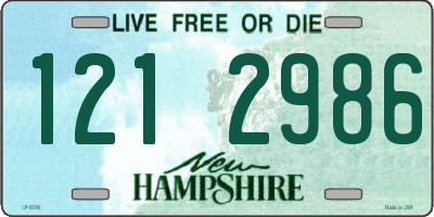 NH license plate 1212986