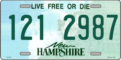 NH license plate 1212987