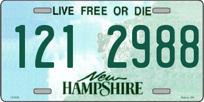 NH license plate 1212988