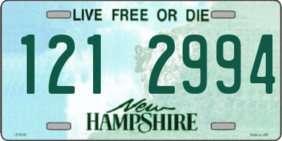 NH license plate 1212994