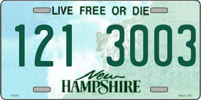 NH license plate 1213003