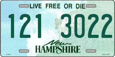 NH license plate 1213022