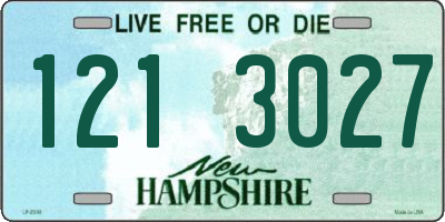 NH license plate 1213027