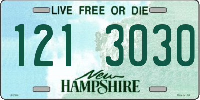 NH license plate 1213030