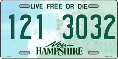 NH license plate 1213032