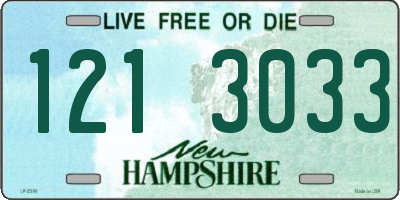 NH license plate 1213033