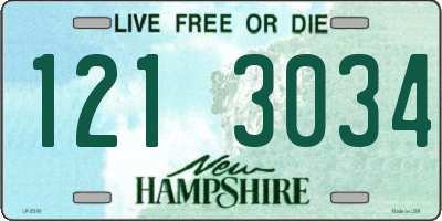 NH license plate 1213034