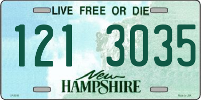 NH license plate 1213035