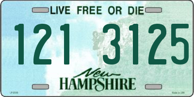 NH license plate 1213125