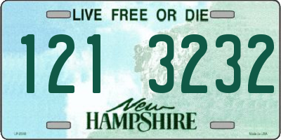 NH license plate 1213232