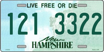 NH license plate 1213322