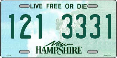 NH license plate 1213331