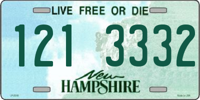 NH license plate 1213332