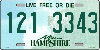 NH license plate 1213343