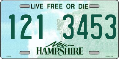 NH license plate 1213453