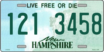 NH license plate 1213458