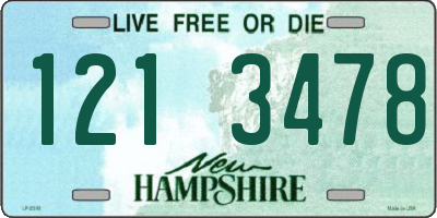 NH license plate 1213478