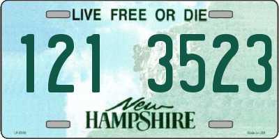 NH license plate 1213523