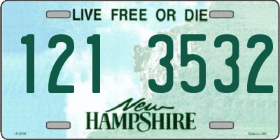 NH license plate 1213532