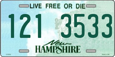 NH license plate 1213533