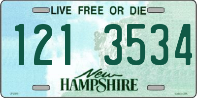 NH license plate 1213534