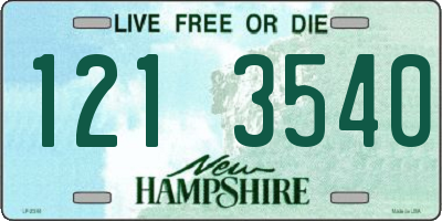 NH license plate 1213540