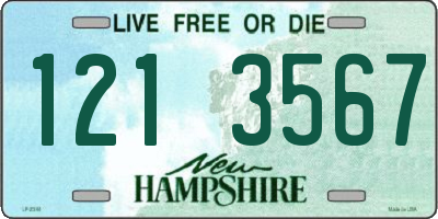 NH license plate 1213567