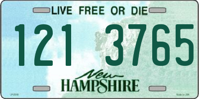 NH license plate 1213765