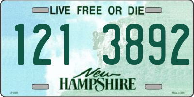 NH license plate 1213892
