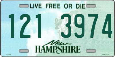 NH license plate 1213974