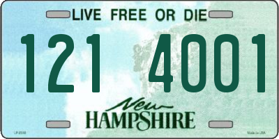 NH license plate 1214001