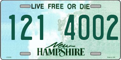 NH license plate 1214002