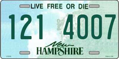 NH license plate 1214007
